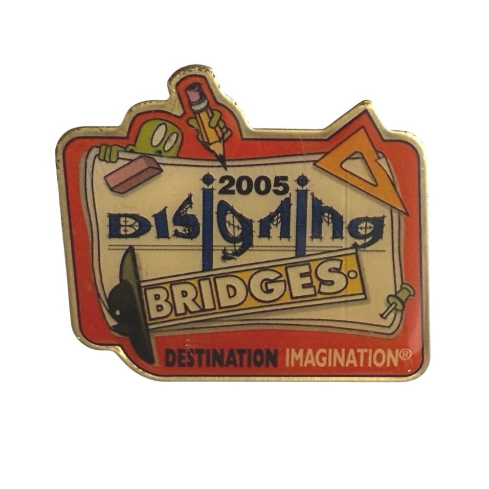 Retired Disney destination imagination designing bridges 2005 enamel pin